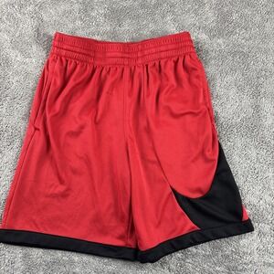 Nike Dri-Fit Athletic Shorts Youth Large Red‎ Black